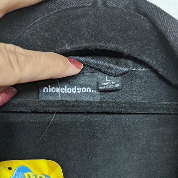 Nickelodeon Sponge Bob Unisex Black Jean Jacket L - Picture 6 of 8